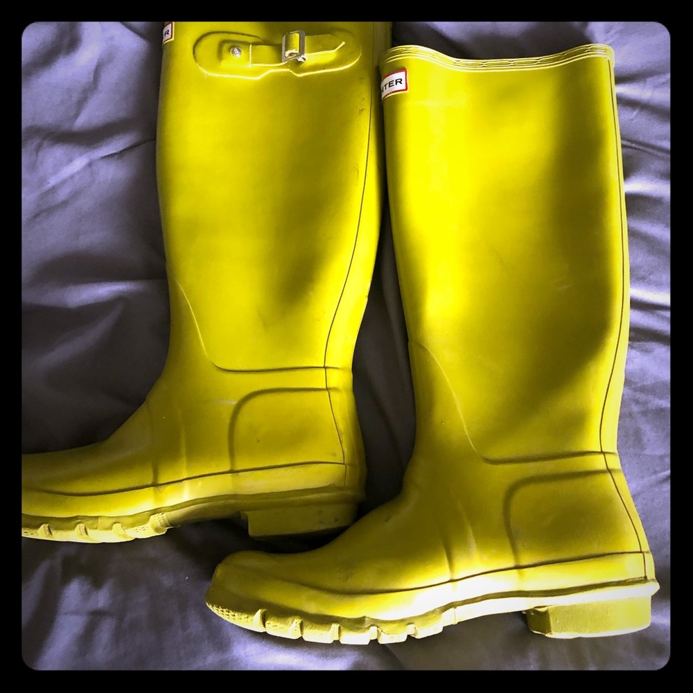 Hunter boots Lime Green